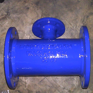 BS EN 545 Unequal Tee, Ductile Iron, DN200 X DN100