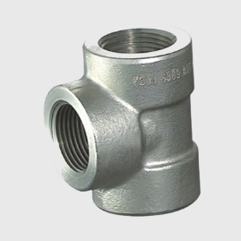 Duplex Steel Threaded Tee, ASTM A182 F44, F51, F53, F55, F60