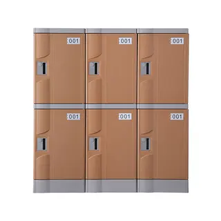 ABS Plastic Gym lockers, Coffee Color