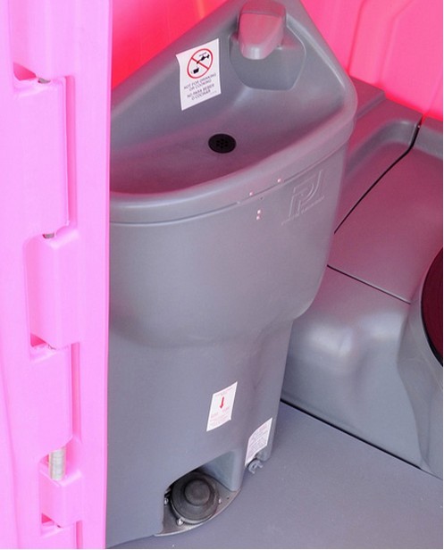 Pink Customized Portable Restroom