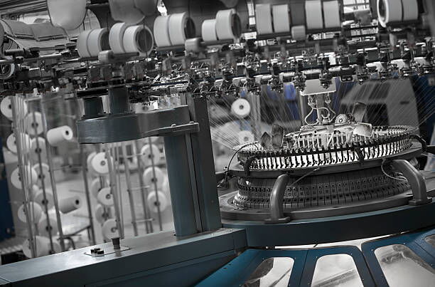 Circular Knitting Machine in the Factory
