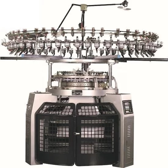 Máquina de tricotar circular jacquard automática de anillo hundido