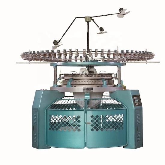 Máquina de tricotar circular automática de tres hilos