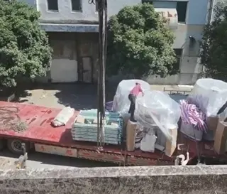 기계로 원형 편직기 운송