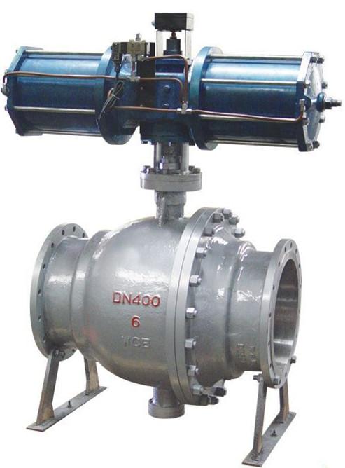API 6D High Pressure Pneumatic Trunnion Ball Valve 