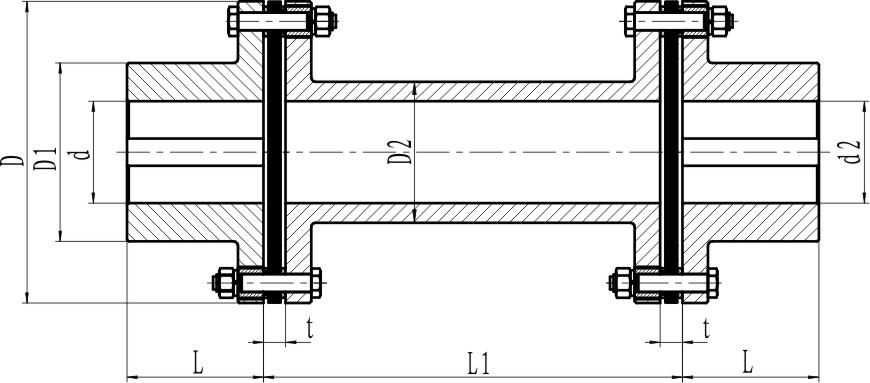 Non-lubricated Disc Coupling - DT Type