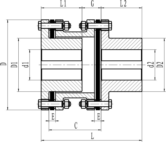 Metallic Disc Coupling - DX Type - Suoda