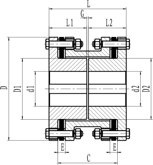 Close Coupled Disc Coupling - DXT Type - Suoda