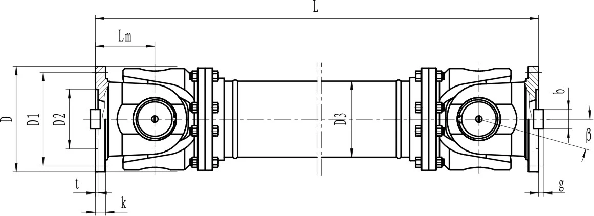 Non Telescopic Flanged U-Joint - UCX Type