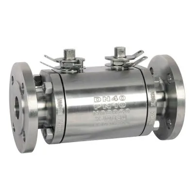 BS 5351 DBB Ball Valve, N08020, PN10, PEEK Seat, Lever Operated, RF