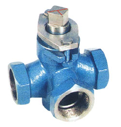 Three-way Internal Thread Stainless Steel Plug Valve