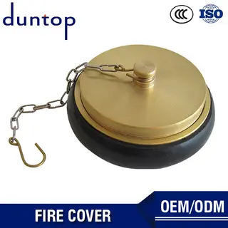 Brass Fire Hose Coupling With Cap and Chain