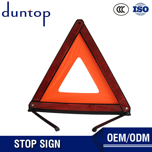 Reflective Triangle Light Weight Safety Stop Sign For Warning