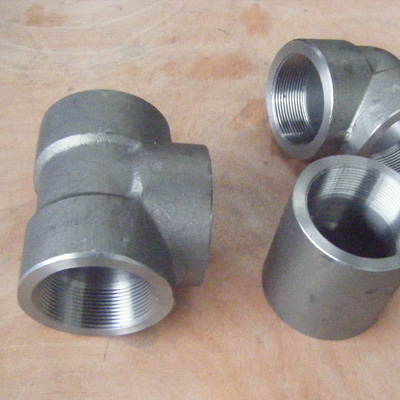 DN50 Tee Equal Bore ASTM A105 Forged Steel Internal Threaded NPT 3000 PSI