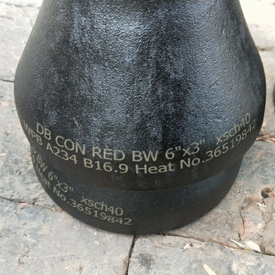 6Inch x 3Inch SCH40 ASTM A234 WPB Carbon Steel Pipe Connection Con Reducer, BW, ANSI B16.9