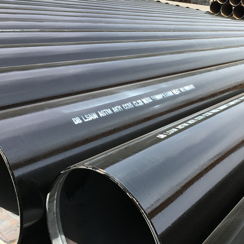 22Inch SCH 20 ASTM A671 CC65 CL22 Black Coated LSAW Carbon Steel Pipe Plain Ends B36.10