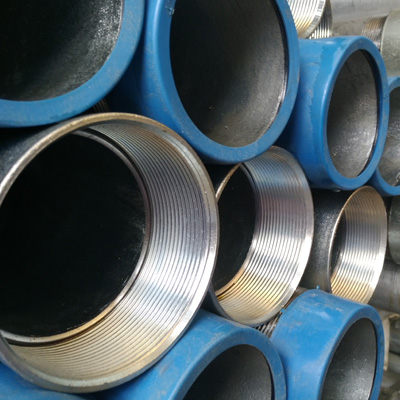 6In Galvanized steel pipe Sch40 DRL Seamless ASTM A 53 GR.B NPT Threaded Ends with Coupling