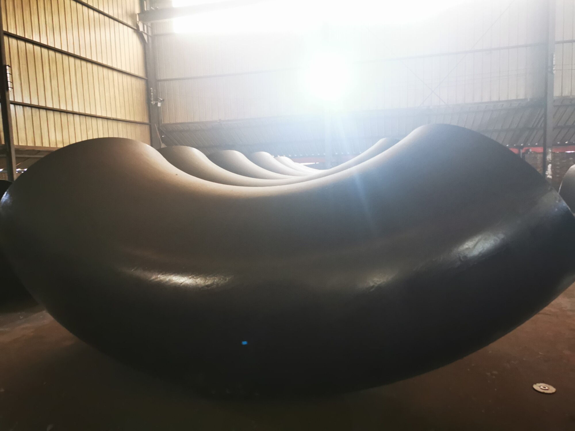 Bend, steel, steeply curved Steel bend 530x12mm, 90 degrees