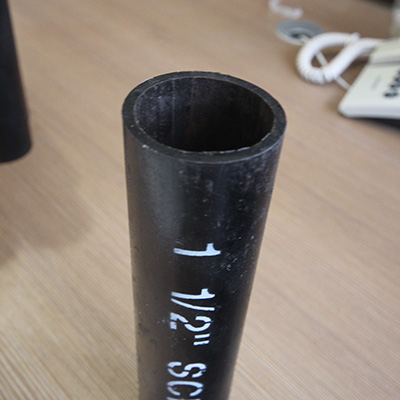 PIPE SMLS PE CS ASTM A53 GR.B SCH 40 1 1/2IN BLACK COATED