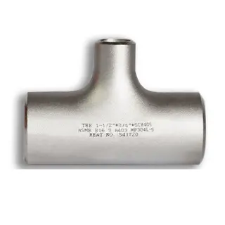 1 1/2INCH x 3/4INCH SCH40S A403 WP304L STAINLESS STEEL REDUCING TEE BW ANSI B16.9