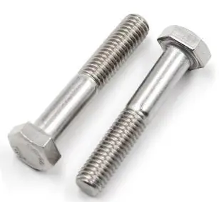 Hex bolt DIN 931 with 1 pcs hex nut DIN 934 SS316 M30 X 110mm for connection ASTM A193 B8M/ ASTM A194 8M