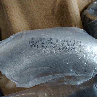 2Inch SCH10S ASTM A403 WP316L 90Deg LR BW Stainless Steel Elbow ASME B16.9