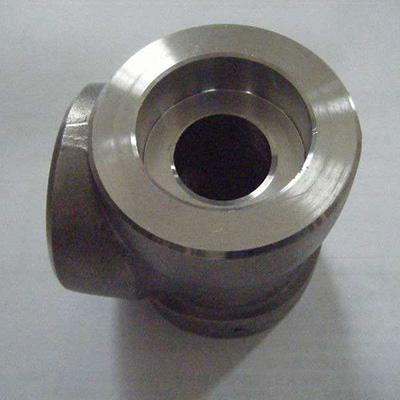 ASME B16.11 Reducing Tee ASTM A105 3 Inch x 2 Inch Socket Welded Black