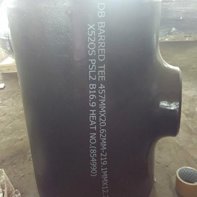 ASTM A234 WPB Reducing Barred Tee B16.9 8IN x 8IN SCH 20 x SCH 30