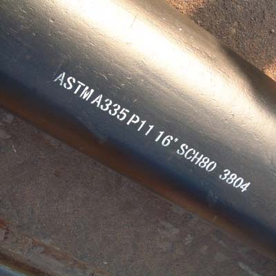 A335 P11 Seamless Pipe, 16 Inch, SCH80, ASME B36.10, BE