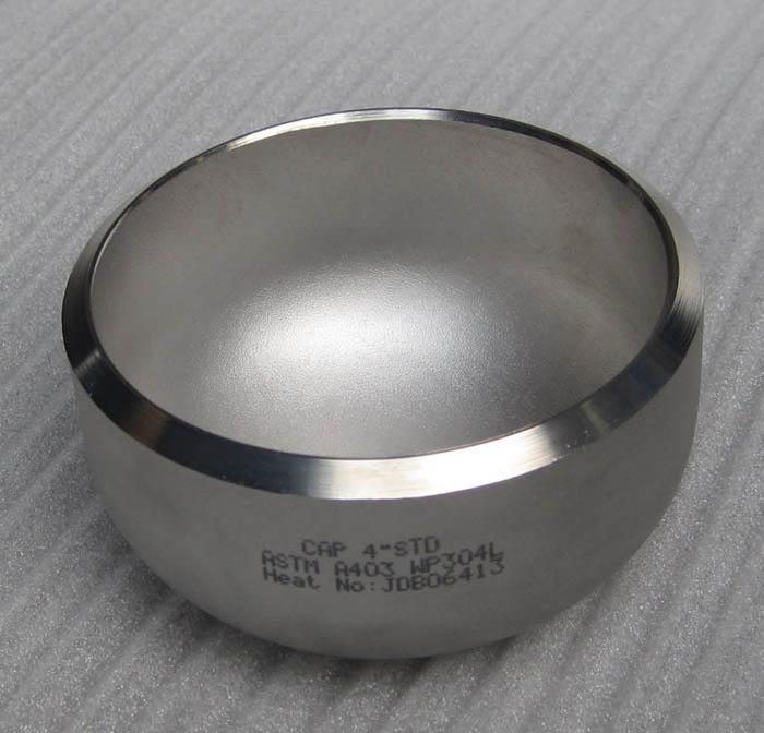 A403 WP304L Bevelled Cap ASME B16.9 4 Inch SCH STD Pickling