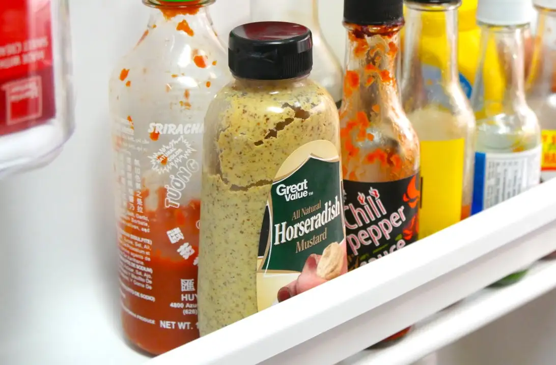 Condiments in the Refrigerator
