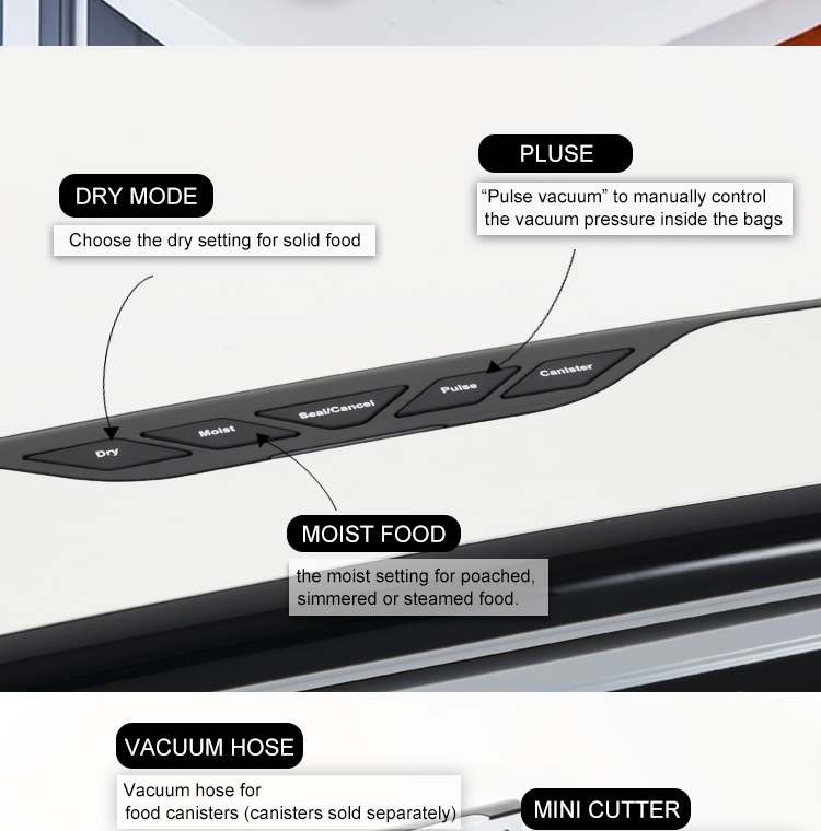 Lightweight Design Vacuum Sealer Machine V3220