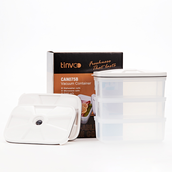 Smell Proof Vacuum Container, PP Plastic, 0.75L, 1.5L