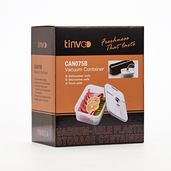 Smell Proof Vacuum Container, PP Plastic, 0.75L, 1.5L