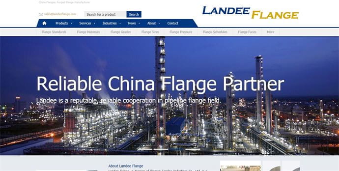 Foreign trade company website production case: Xiamen Landy Flange Co., Ltd.