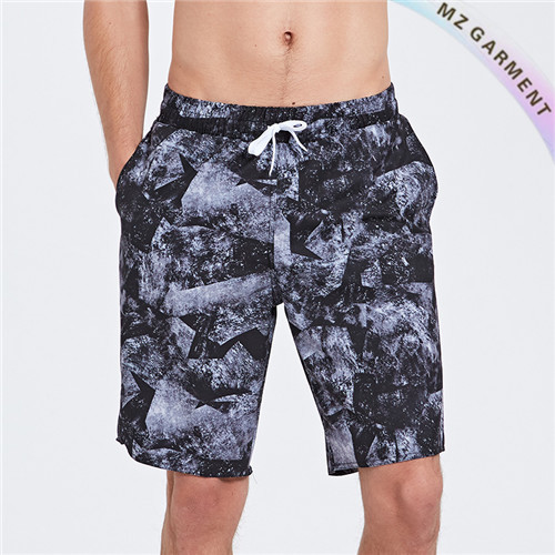 Black Board Shorts, Polyester, Hydrophobic, Good Color Fastness