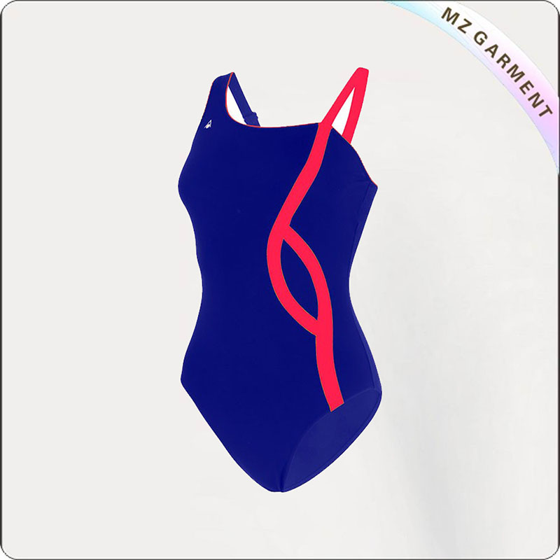 Women Royal & Pink Competitive Swimsuit