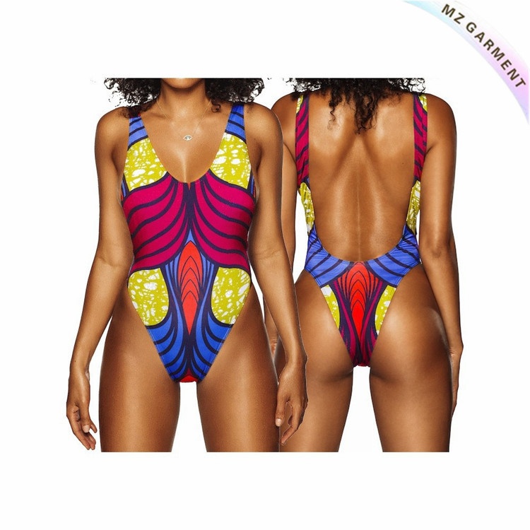 V Neck One Piece Bathing Suit