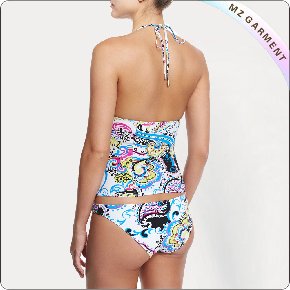Multicolor Paisley Tankini