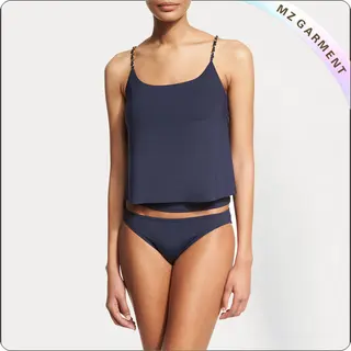 Layered Navy Tankini