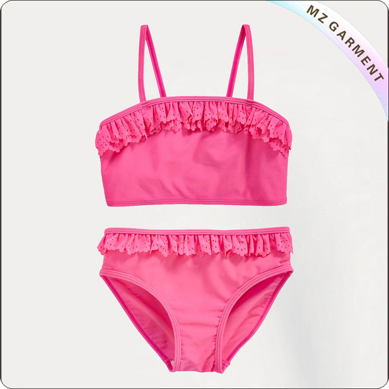 Kids Fuchsia Bandeau Bikini