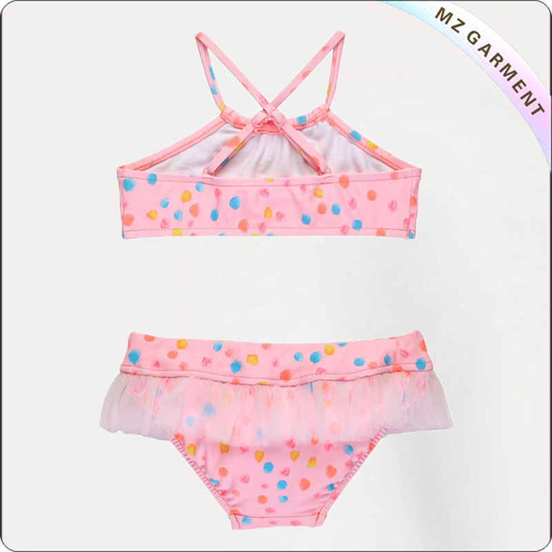 Kids Girl's Bikini with Rainbow Dot