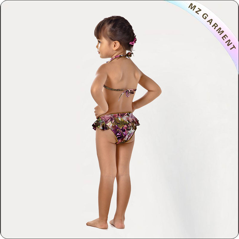 Kids Little Girl Floral Printed Bikini