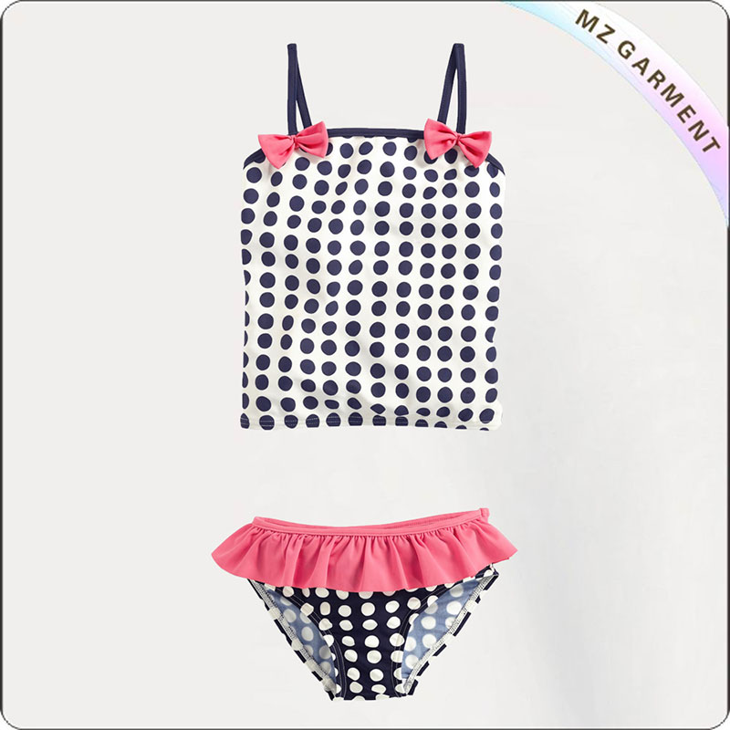 Kids Navy Dot Bikini