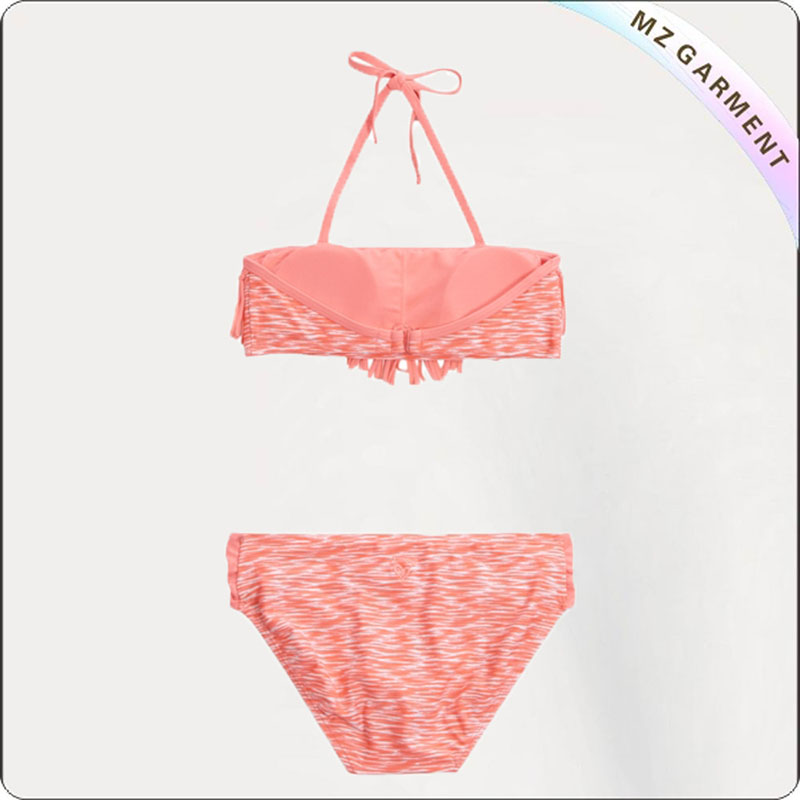 Kids Orange Lace Bikini