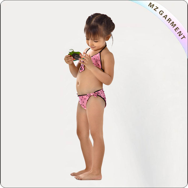Kids Pink Dot Bikini