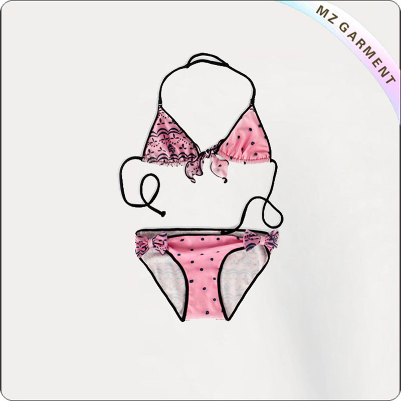 Kids Pink Dot Bikini