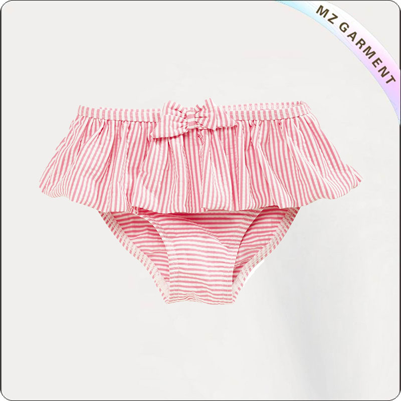 Kids Pink Striped Bikini