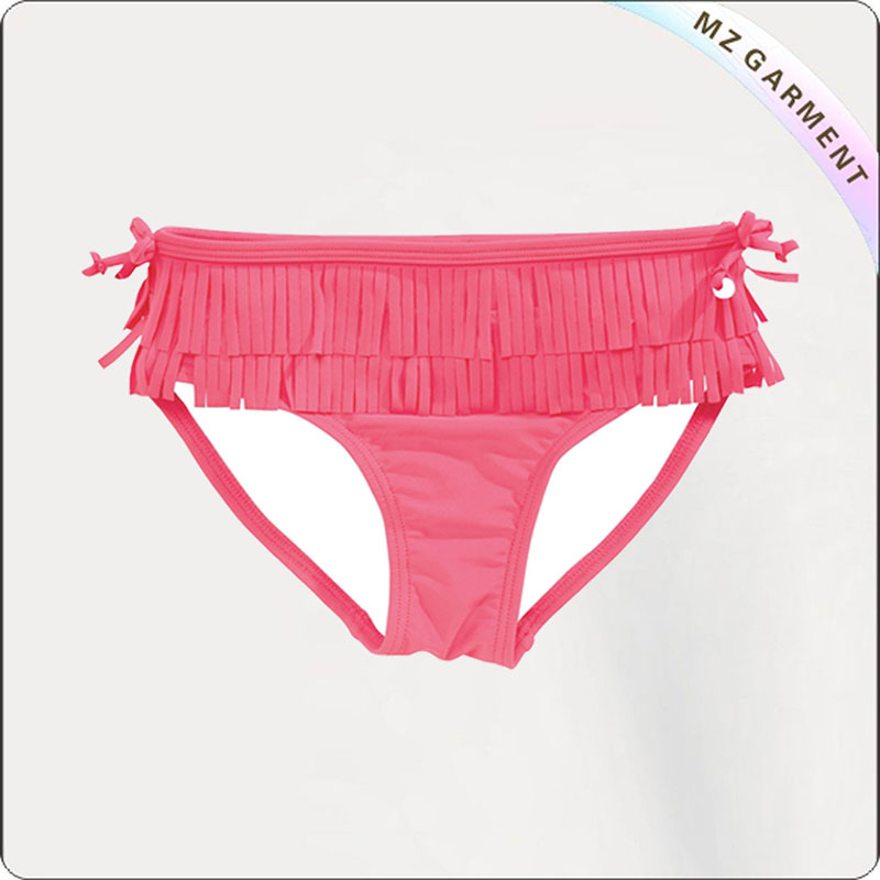 Kids Red Tassel Girl's Bikini