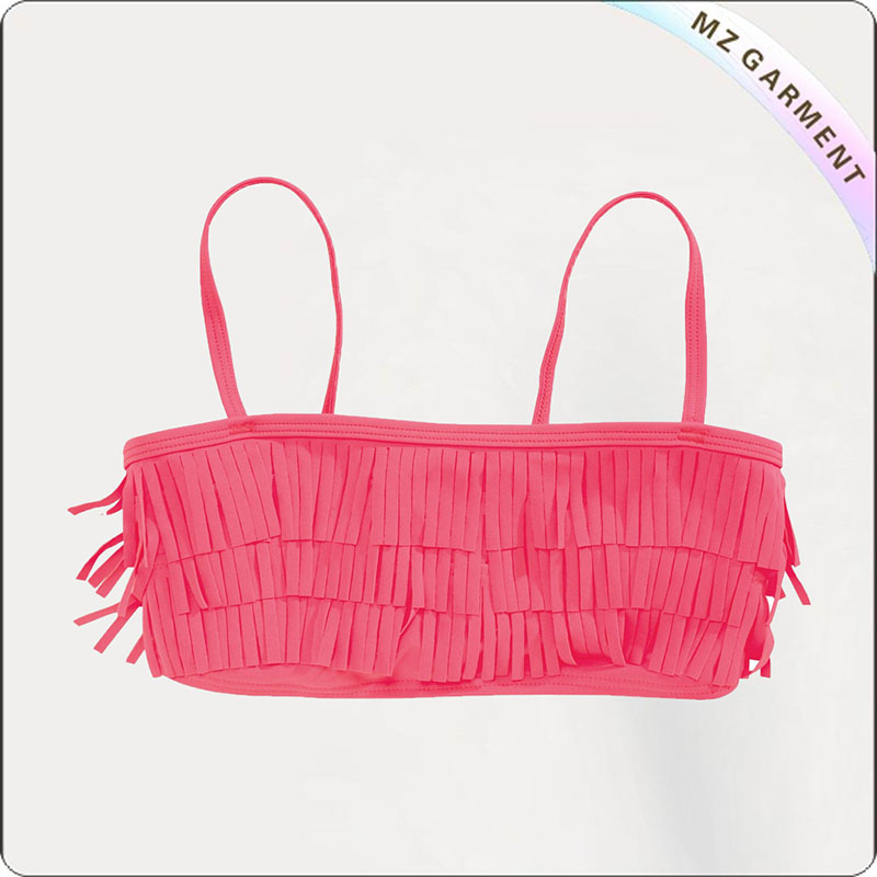 Kids Red Tassel Girl's Bikini